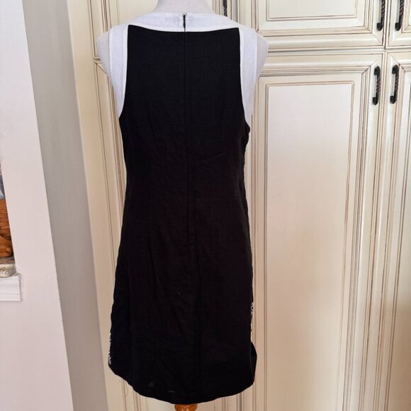 J. Howard Women's Black and White Sleeveless Fit and Flare Dress - Sz 10 - Picture 5 of 9